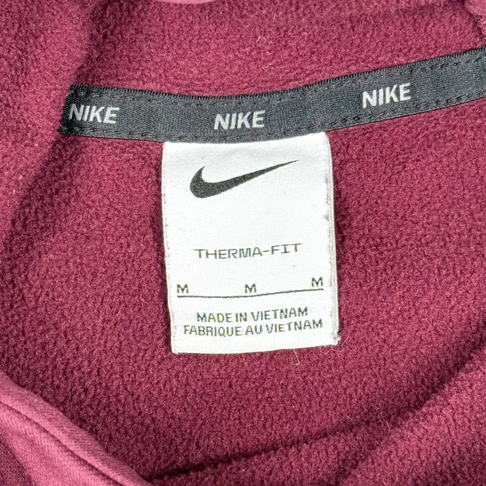 Nike Pullover Swoosh‎ Training Hoodie Mens Medium Therma-FIT Fleece Maroon